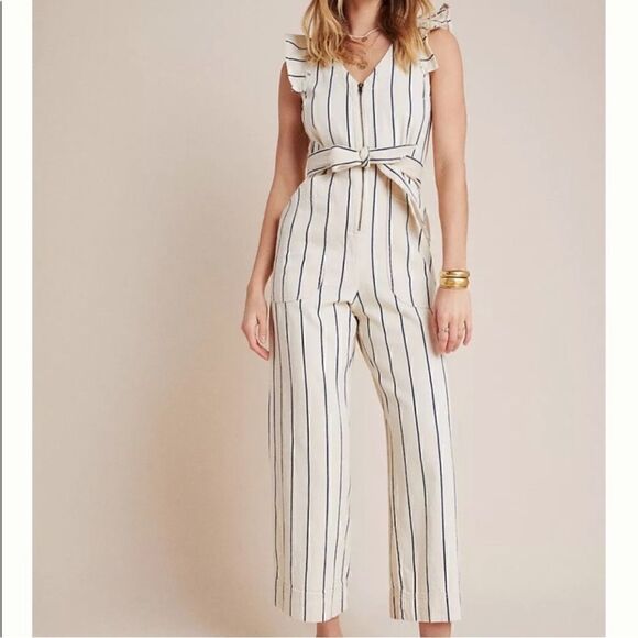 By Anthropologie Hedda striped jumpsuit - Picture 5 of 11
